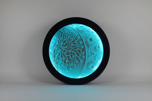 Illuminated Moon Art Wall Accent Available in different colours