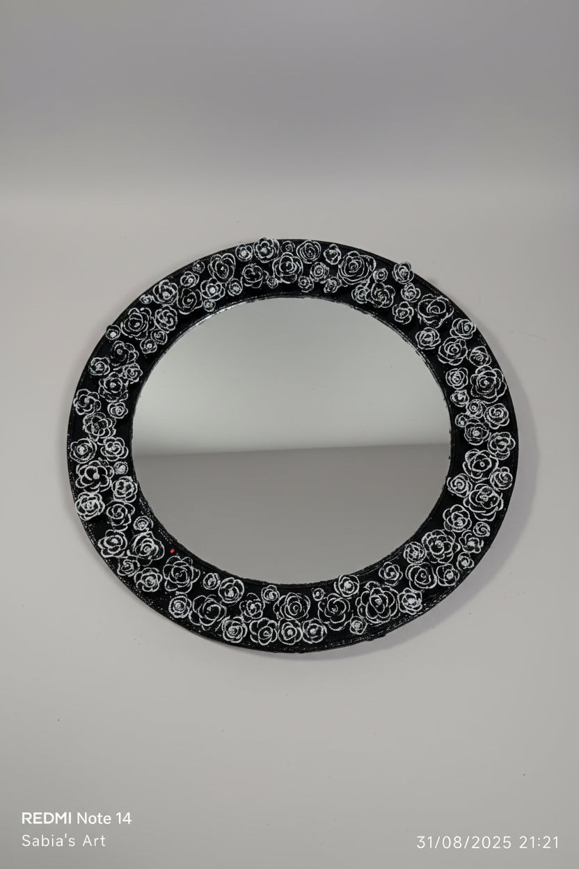 Silver Roses Mirror