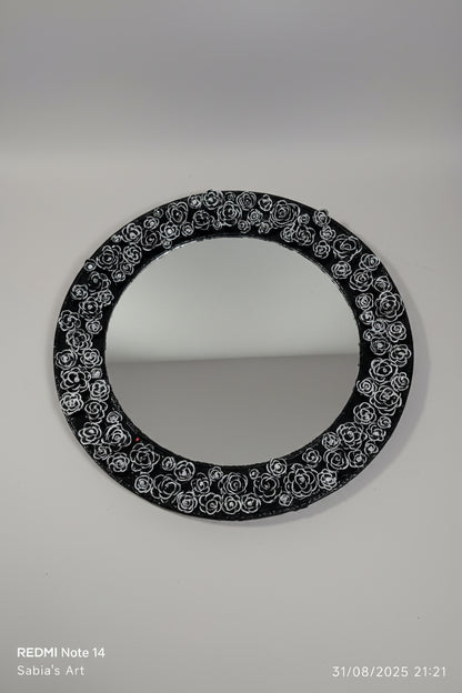 Silver Roses Mirror
