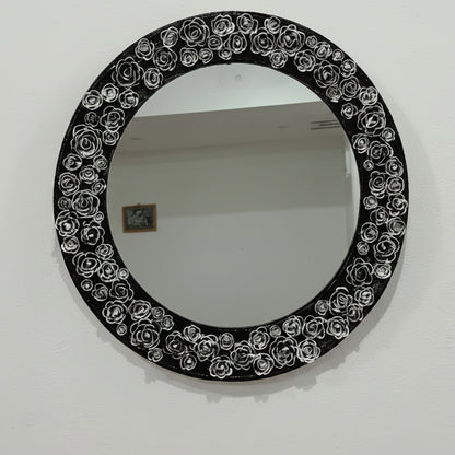 Silver Roses Mirror