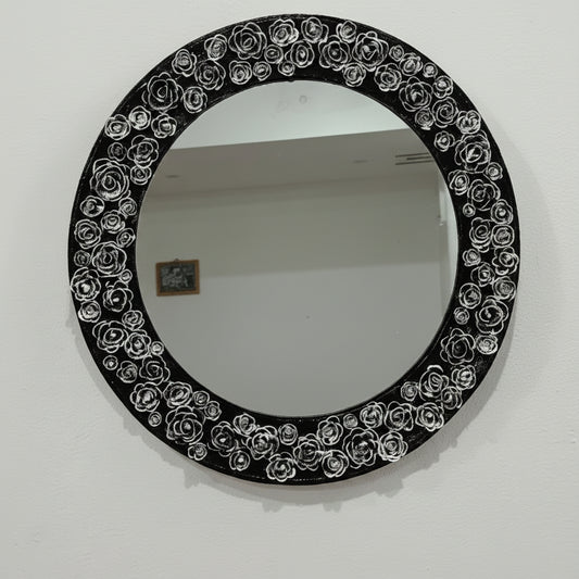 Silver Roses Mirror