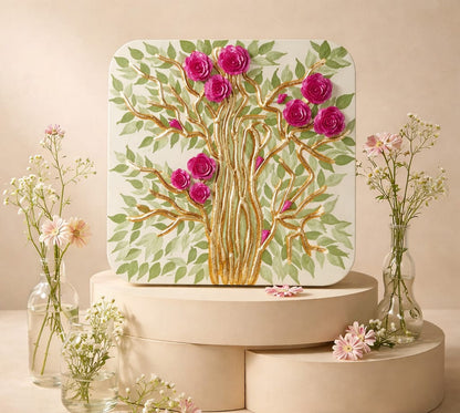 3D Floral Wall Accent
