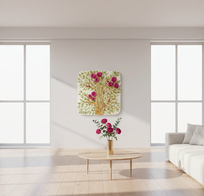3D Floral Wall Accent