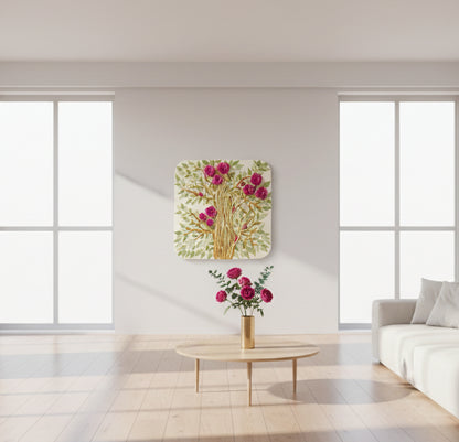 3D Floral Wall Accent