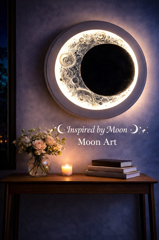 Exclusive Moon Art Elevate your space with this masterpiece light décor piece