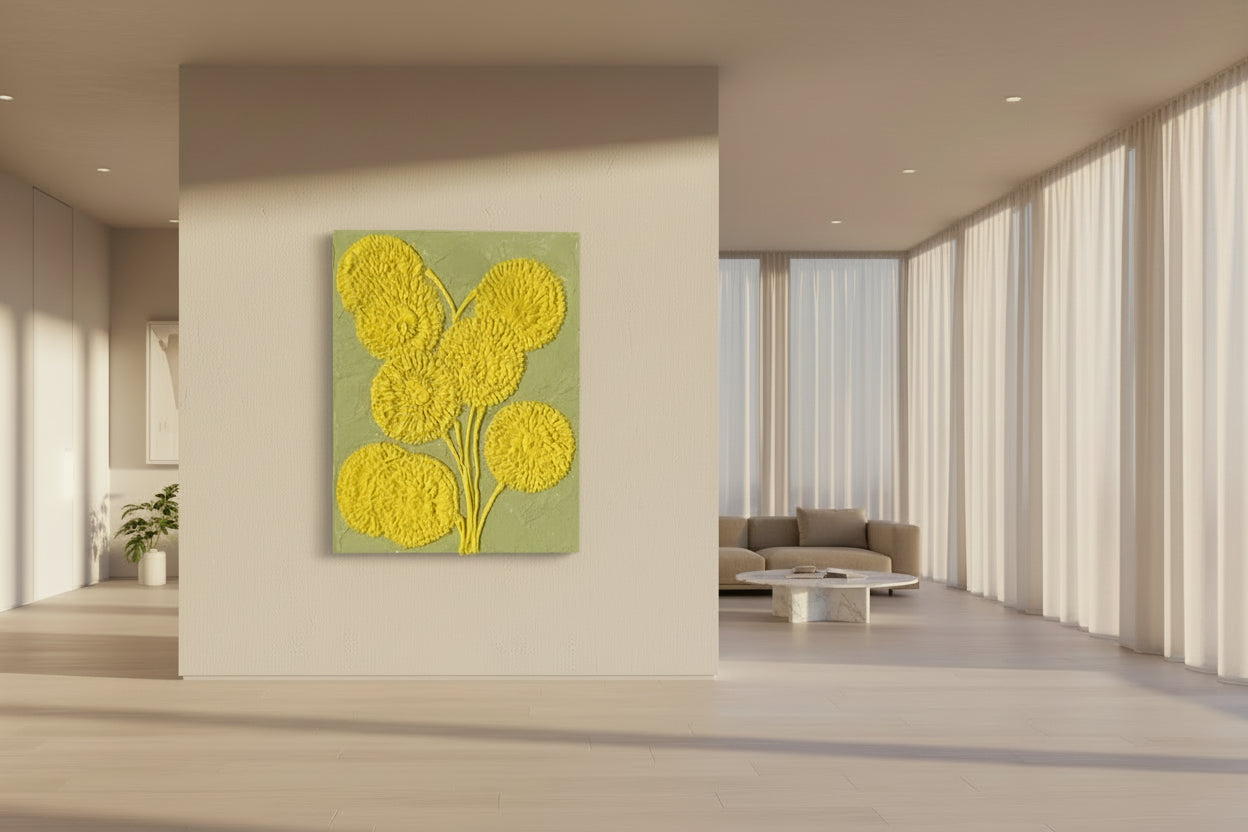 3D Yellow flowers